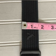 American Eagle Black Adjustable Cotton Web Belt Slider Buckle Mens Small NWT