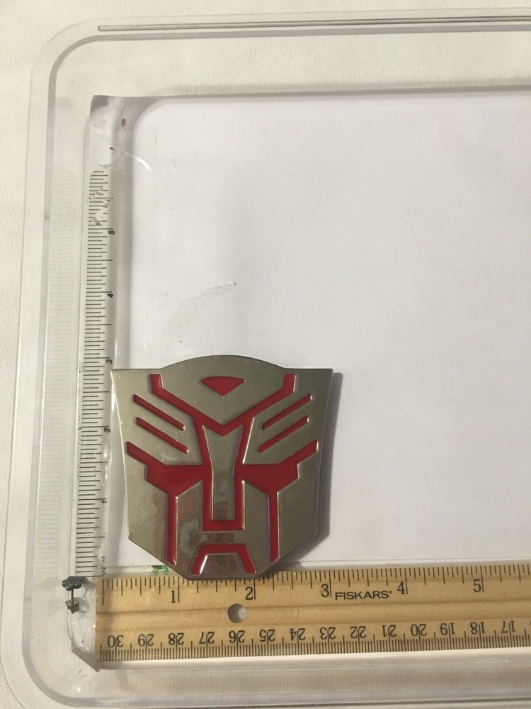 2008-2010 TRANSFORMERS METAL COLLECTIBLE BELT BUCKLE HASBRO Red Silver
