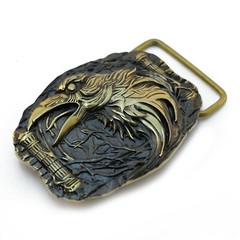 Belt buckle “Raven”, Crow belt buckle, Blackbird buckle; Bird on the buckle;