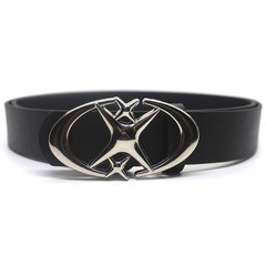 Buckle Belt Gothic Cross Metal Buckle Belt Punk Moon Star Design for Men Women