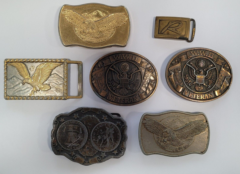Mixed lot Mens belt buckles -Americana