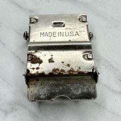 Vintage Silver Tone Web Clamp Military Style Belt Buckle Made in USA