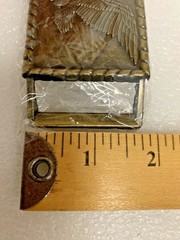 NEW! BRASS BELT BUCKLE SOARING BALD EAGLE RECTANGULAR 3×2 National Bird NOS