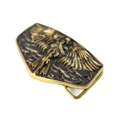 Archangel Michael brass belt buckle; Saint Michael image; Tyrael belt buckle