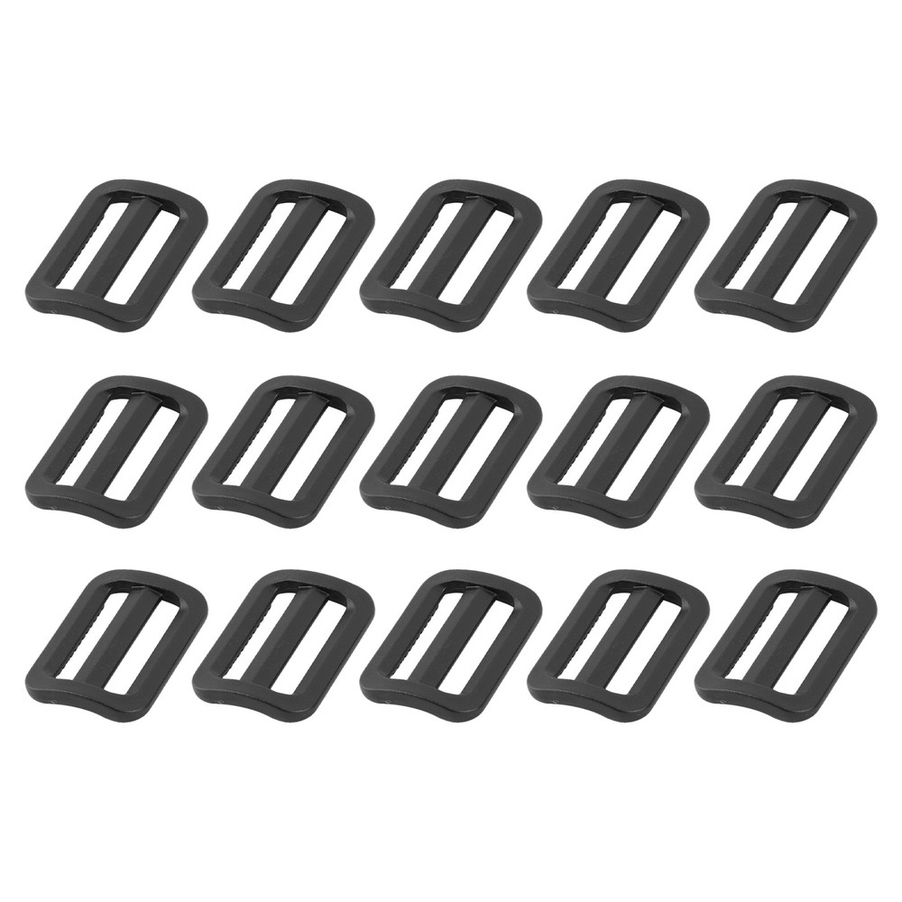 Bag Belt Glide Buckle (2.5cm/1&Prime;) 15Pcs, Plastic Adjustable Buckle Fasteners