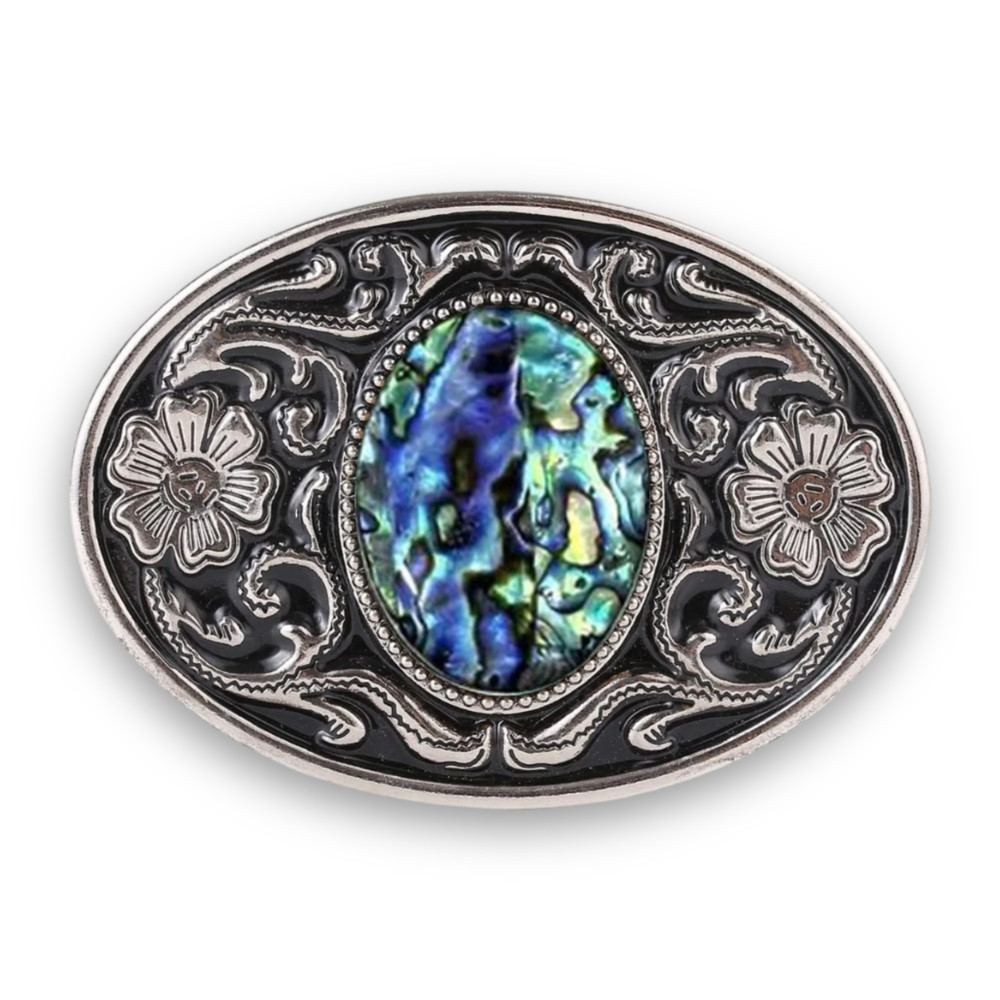 Bohemian Boho Turquoise Mens Belt Buckle – Vintage Western Cowboy Style Buckle