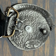 NOS Y2K Lucky 13 Apparel Metal Belt Buckle Brandi Spinner Tattoo Sailor
