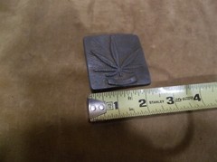 Men&rsquo;s Marijuana Belt Buckle for 1.5 Belt Jamaican Stamped on Bottom