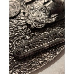 Vintage GAP Belt Buckle Air Force Academy USA 90s Collegiate Pewter Oval Buckle