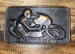 Vintage Daytona Motor Speedway Racing Belt Buckle Motorcycle