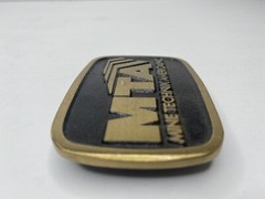 Vintage (MTA) Mine Technik America INC. Brass Belt Buckle. Limited Edition 1998