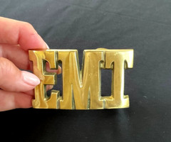 EMT Emergency Medical Technician Aminco Solid Brass Belt Buckle No. 2198 – EXC