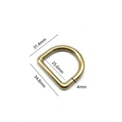 Premium Bag D Loop Seamless Gold D Ring 26mm lot