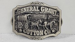 Great American Buckle Co. Belt Buckle Mens General Grant Cotton Co 1985