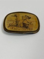 Vintage Cowboy Humor Belt Buckle “Got Ta Love It” Western Novelty Brass Cowboy