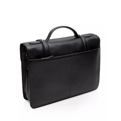 Ted Baker Black Leather Buckle Briefcase