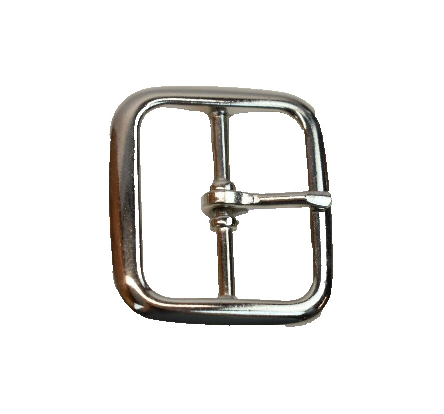 Chrome Rectangular Side Bar Belt Buckle For 1.25&Prime; Wide Belt Replacement Buckle
