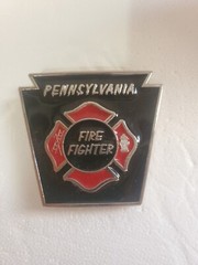 Pennsylvania Firefighter Belt Buckle – Epoxy Enamel – NEW!
