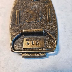 Vtg 1978 Great American Belt Co. Brass Belt Buckle Rifle 2nd Amendment Limited