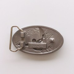 Vintage Enamel Surfing Boy Sport Oval Belt Buckle Gurtelschnalle