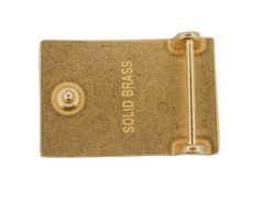 Solid Brass Rectangle Metal Belt Buckle