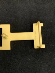 H Logo Belt Buckle 32mm 1.25&Prime; Unisex Gold