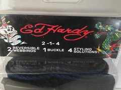 Ed Hardy Canvas Belt Fits Up To Size 44 2 reversible webbings+1 Buckle