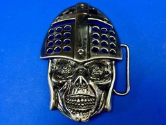 Knights Helmet & Skull Belt Buckle Medieval Armor Design Belt Buckle