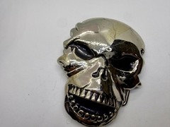 Creepy Skull Open Mouth Halloween 3D Gothic Punk Dimensional Belt Buckle