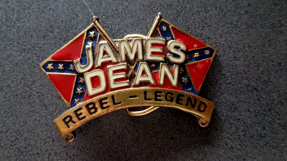 VINTAGE BELT BUCKLE CAST BRONZE JAMES DEAN