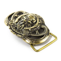Belt buckle Alien, Steampunk brass belt buckle, Skull belt buckle
