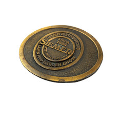 Vintage Siemer Lawn & Garden Show Oval Metal Belt Buckle CD Hit