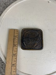 Vintage Schlitz Beer Brewery Advertising Belt Buckle Globe Logo Design