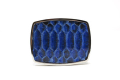 Python Snake Belt Buckle, Exotic Belt Buckle, ( 1.5 ») Removable Western Buckle