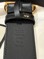 GUCCI Pre-Owned Black Leather Belt 38 Inches