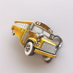 Vintage Enamel School Bus Belt Buckle Gurtelschnalle also Stock in the US