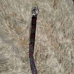 Vintage – Lady Luck – Belt Buckle – Dragon Designs – 1991 W/ Roses Blqck Belt
