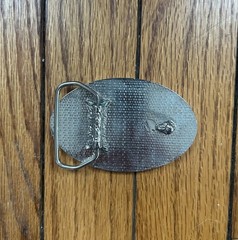 THE KICKS band metal belt buckle, little rock arkansas, excellent condition