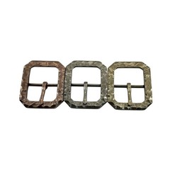Vintage Hammered Copper Belt Buckle 38mm with Brass and Copper for Leather Strap