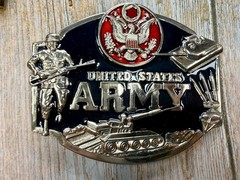 United States Army Military Soldier Veteran Commemorative Belt Buckle