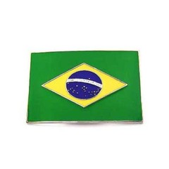 Brazil Brazilian Country Flag Enamel Metal Fashion Men Women Belt Buckle
