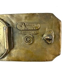 Vintage 1976 Santa Fe Trail Cimarron Kansas Centennial 3D Metal Belt Buckle