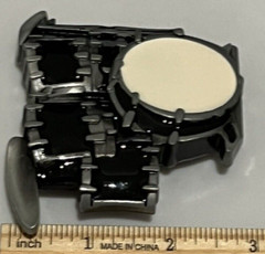 Drum Set Metal Enamel Belt Buckle Rock Music Entertainment Rock N Roll