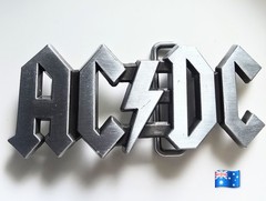 1pce ACDC Rock Band Belt Buckle Suit 4cm Width 10.5×4.5cm