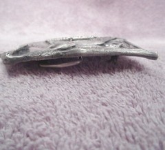 Vintage 1977 Bergamot Pewter Belt Buckle Geese Ducks Towner N Dakota Made In USA