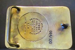 AMOCO PRODUCTION CO Oilfield Pipeline USA 1990 Belt Buckle Lt Ed Anacortes Brass