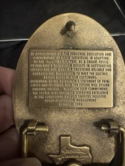 Texas Utilities Electric Co. Brass Belt Buckle 1993 Creative Casting
