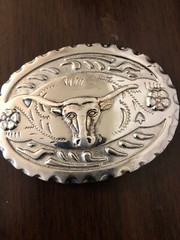 Vintage Western Belt Buckle Longhorn Steer Head