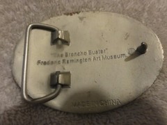 Vintage Collectible Frederick Remington Art Museum Bronco Belt Buckle