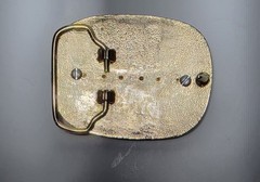 Eisenhower Dollar Bicentennial Coin 1776-1976 GoldPewter 2 X 2 3/4&Prime; Belt Buckle